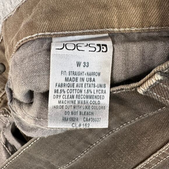 Joe’s The Brixton Straight + Narrow Jeans Men's W33 Brown Mid Rise Medium Wash - Picture 4 of 9